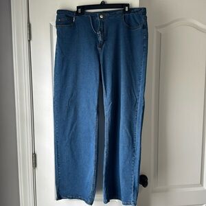 Drawstring jeans with stretch.